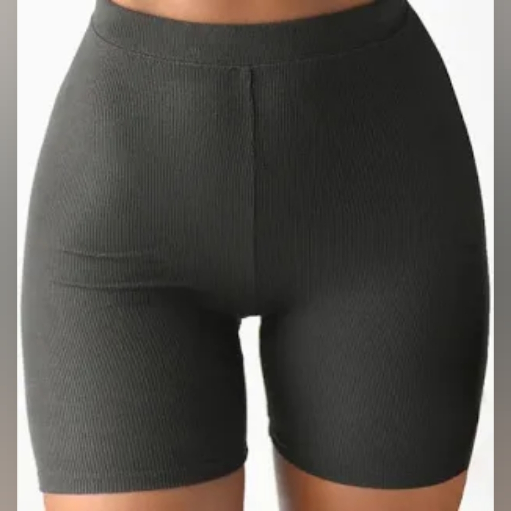 Joah Brown Black Ribbed Bike Shorts